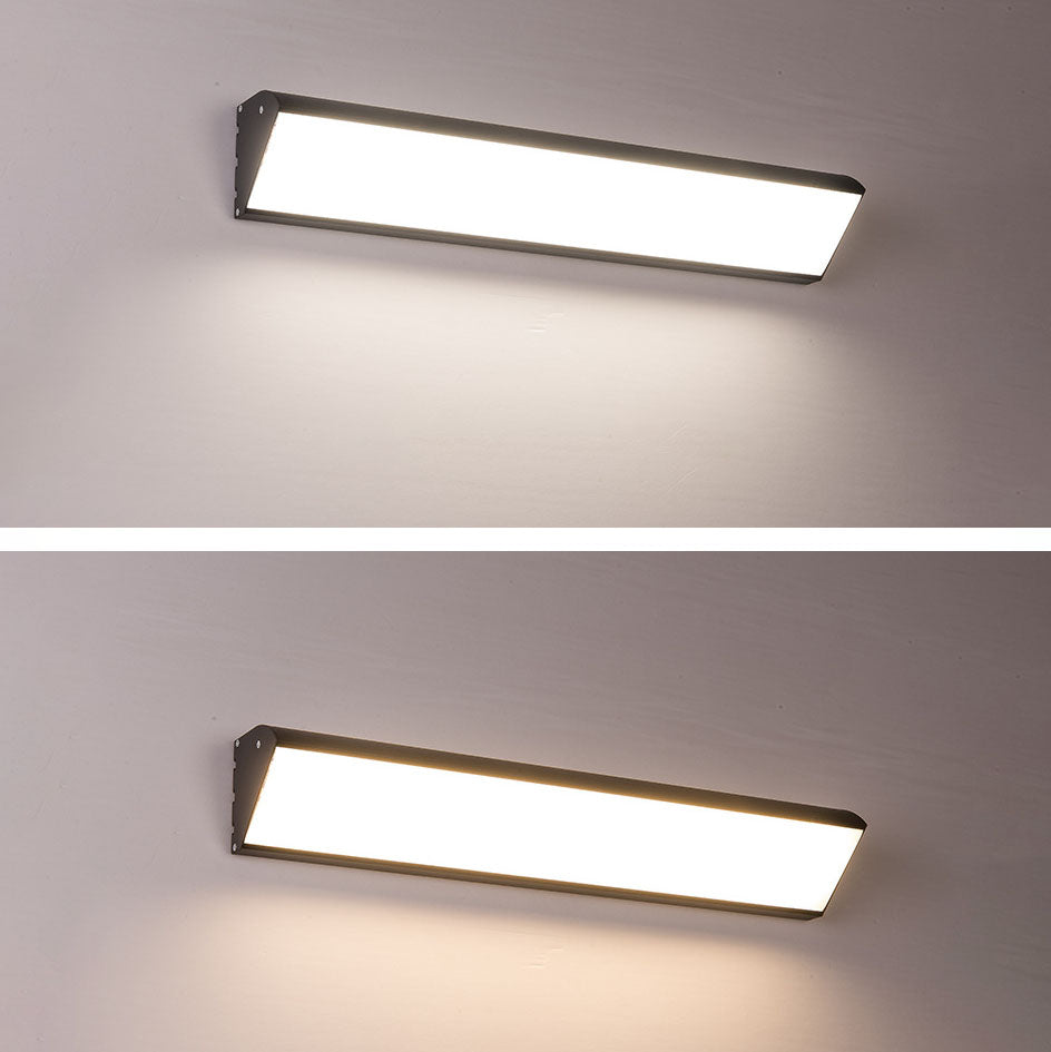 Contemporary Industrial Rectangular Aluminum PC Waterproof LED Wall Sconce Lamp For Outdoor Patio Cuvalon