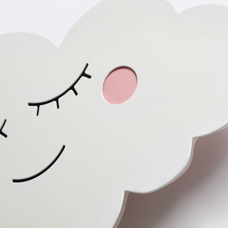 Contemporary Creative Cartoon Smiley Cloud Iron Acrylic Shade LED Kids Wall Sconce Lamp For Bedroom Cuvalon