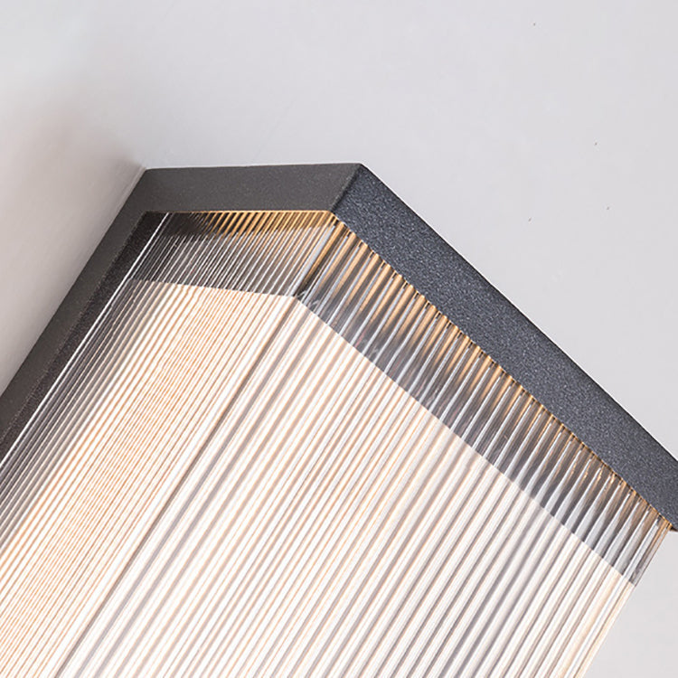 Modern Minimalist Waterproof Rectangular Stainless Steel Acrylic LED Outdoor Wall Sconce Lamp For Outdoor Patio Cuvalon