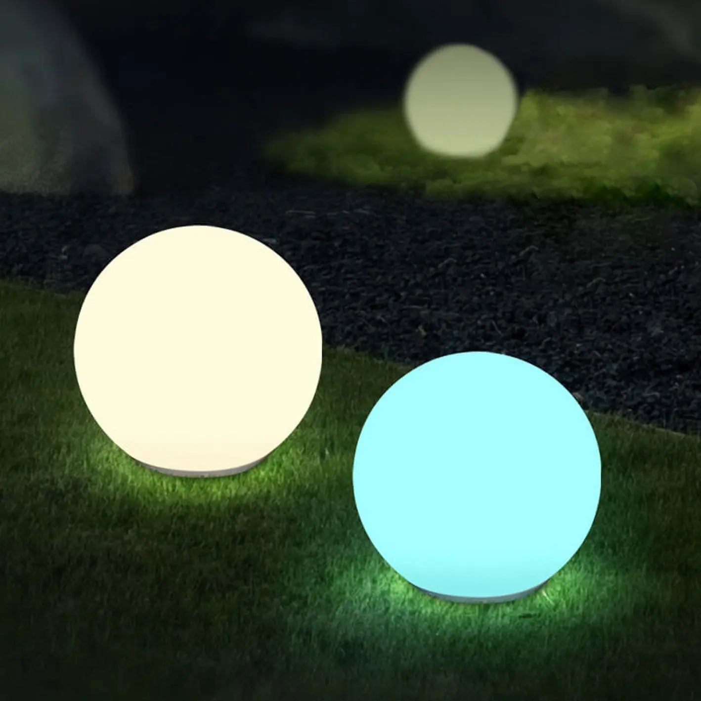 Solar Waterproof PE Spherical LED Outdoor Decorative Lawn Light Cuvalon