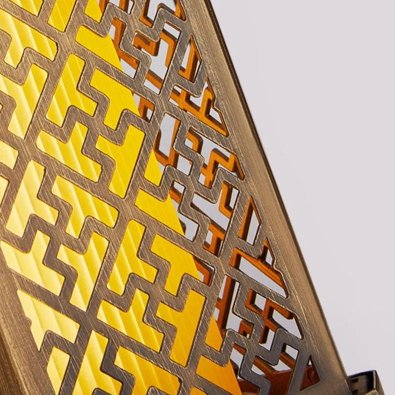 Traditional Chinese Brushed Aluminum House Pagoda 1-Light Wall Sconce Lamp For Outdoor Patio Cuvalon