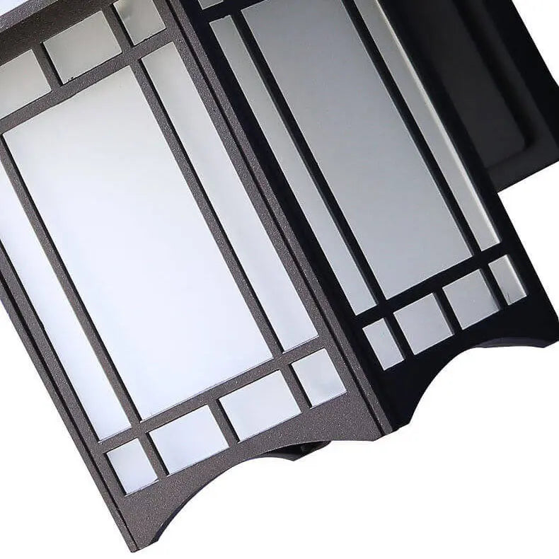 Modern Waterproof Solar Aluminum Chinese Pavilion Shape 1-Light Wall Sconce Lamp Cuvalon