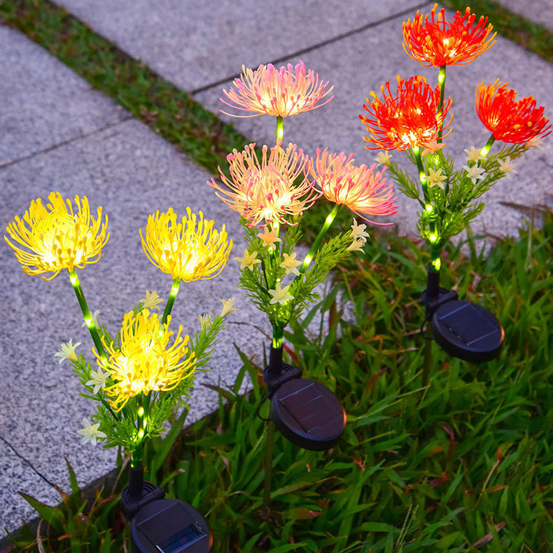 Modern Art Deco Waterproof Solar Plastic Stainless Steel ABS Simulated Flower LED Landscape Light For Garden Cuvalon