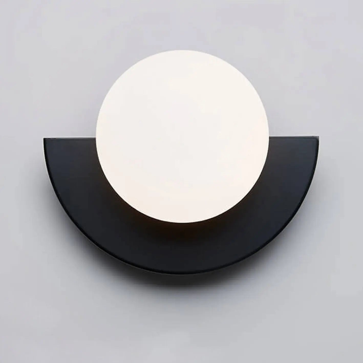 Modern Minimalist Glass Spherical Colorful Semicircle Design 1-Light Wall Sconce Lamp Cuvalon