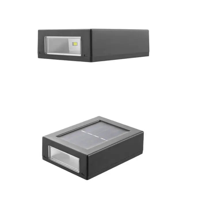 Solar Square Up and Down Lighted LED Outdoor Waterproof Garden Wall Sconce Lamp Cuvalon