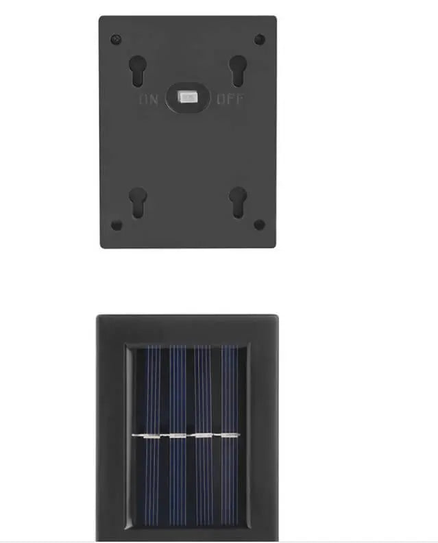 Solar Square Up and Down Lighted LED Outdoor Waterproof Garden Wall Sconce Lamp Cuvalon