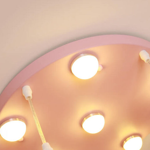 Modern Children's Carousel Eye Protection Resin Iron 1/7/11 Light Flush Mount Ceiling Light Cuvalon