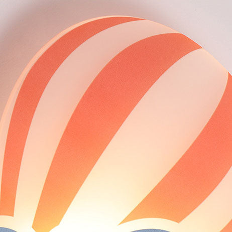 Contemporary Creative Kids Hot Air Balloon Clouds Iron Acrylic LED Wall Sconce Lamp For Bedroom Cuvalon