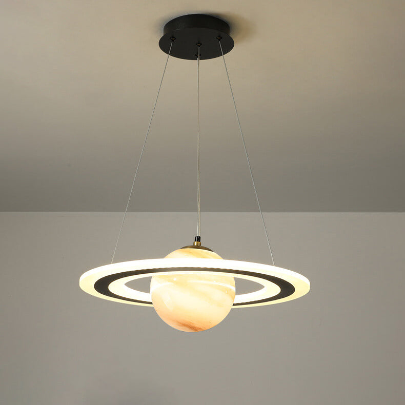 Modern Creative Space Planet Circle Kids LED Chandelier Cuvalon