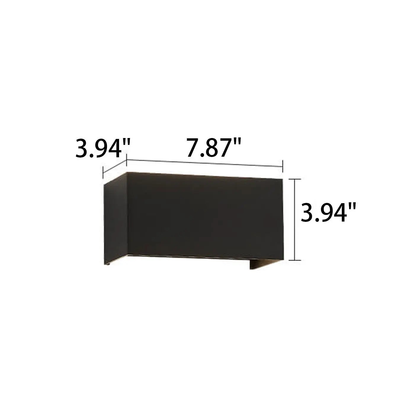 Modern Outdoor Waterproof Rectangular LED Up and Down Illuminated Outdoor Wall Sconce Lamp Cuvalon