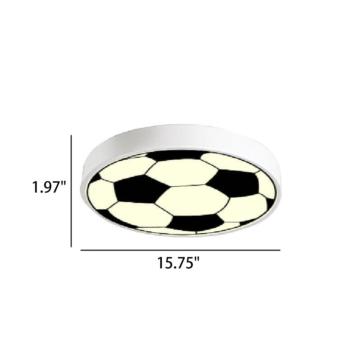 Cartoon Creative Round Football LED Kids Flush Mount Ceiling Light Cuvalon