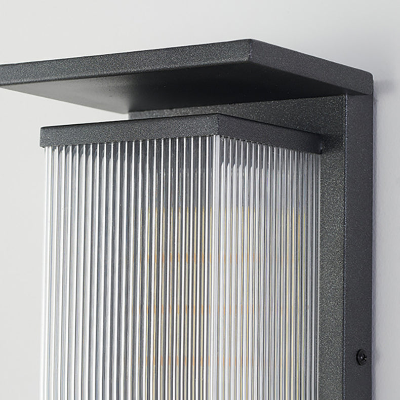 Modern Minimalist Waterproof Rectangular Stainless Steel Acrylic LED Wall Sconce Lamp For Outdoor Patio Cuvalon