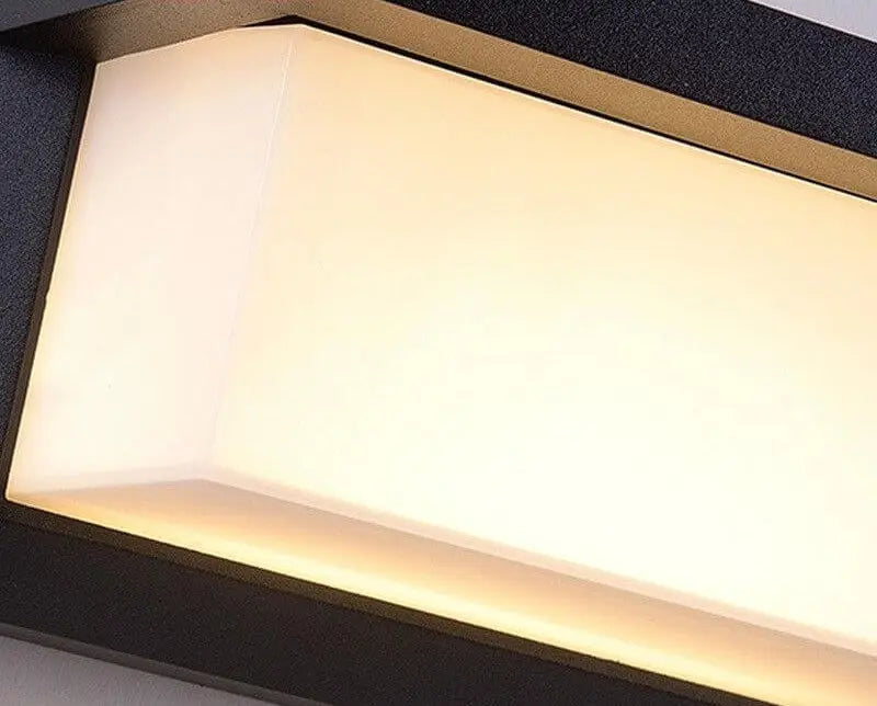 Modern Rectangular LED Sensor Outdoor Waterproof Wall Sconce Lamp Cuvalon
