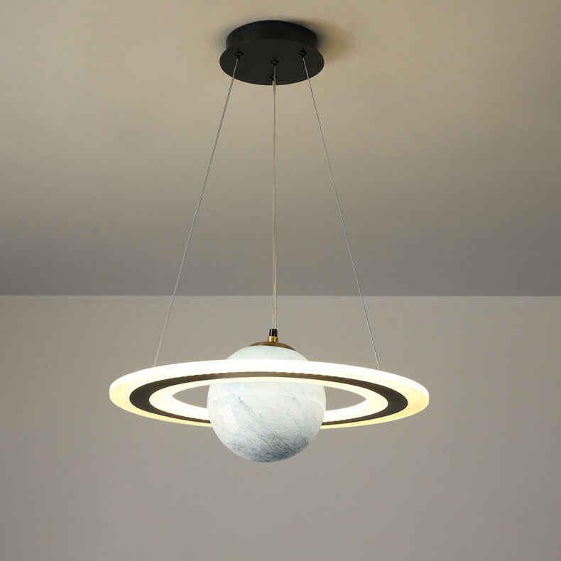 Modern Creative Space Planet Circle Kids LED Chandelier Cuvalon