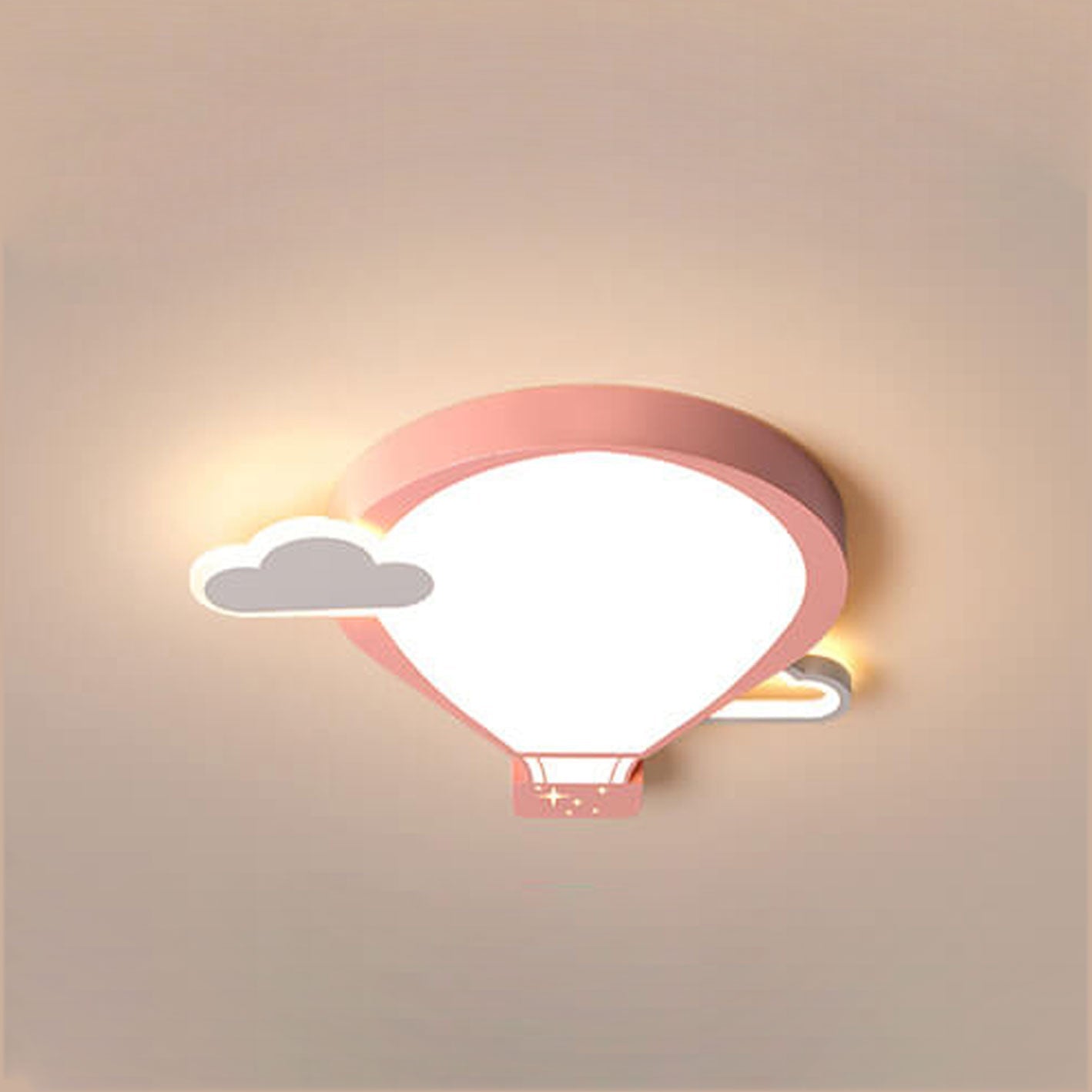 Cartoon Hot Air Balloon Kid LED Flush Mount Ceiling Light Cuvalon