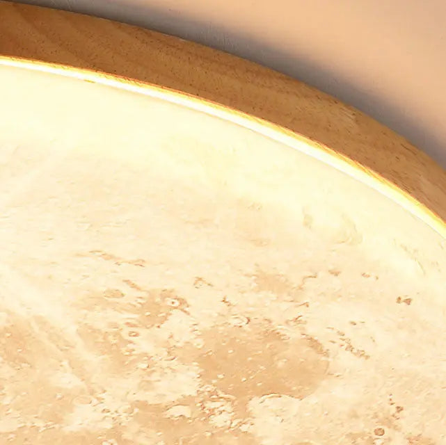 Nordic Minimalist Moon Round PVC LED Flush Mount Ceiling Light Cuvalon