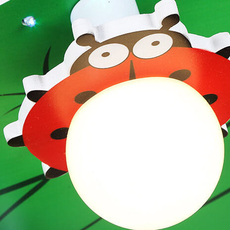 Contemporary Creative Kids Monkey Leaf Acrylic 5-Light Flush Mount Ceiling Light For Bedroom Cuvalon