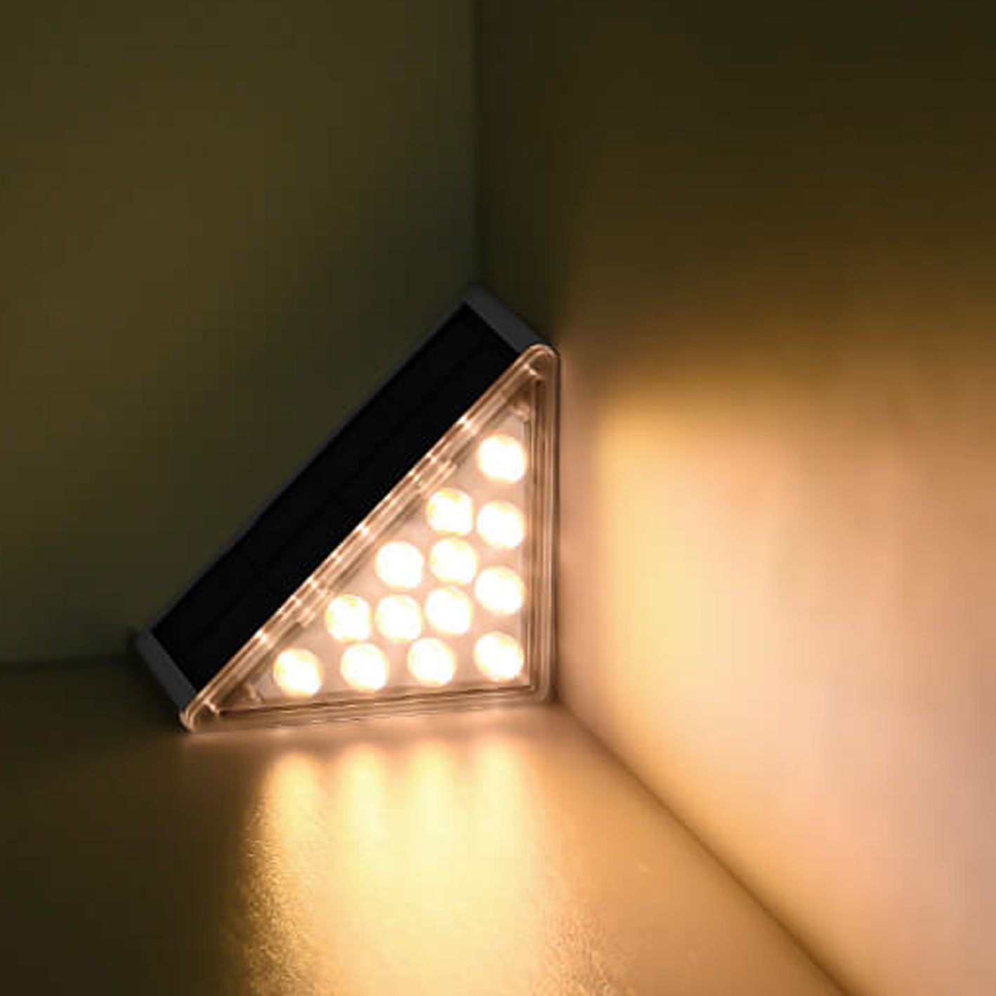 Solar Waterproof Stereo Triangle LED Outdoor Stair Lamp Cuvalon