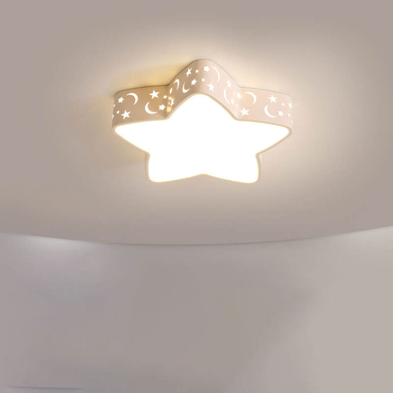 Cartoon Creative Star Shape LED Flush Mount Ceiling Light Cuvalon