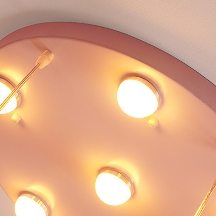 Modern Art Deco Kids Iron Resin Glass Round Base Ball Horse 1/3/5 Light Flush Mount Ceiling Light For Bedroom Cuvalon