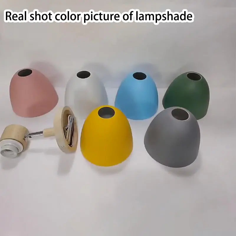 Modern Minimalist Solid Color Macaron Iron Wood 1-Light Wall Sconce Lamp Cuvalon