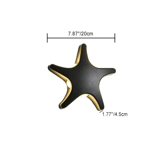 Contemporary Simplicity Aluminum Starfish Design LED Waterproof Wall Sconce Lamp For Outdoor Patio Cuvalon
