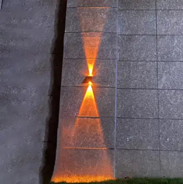 Simple Solar Trapezoid Outdoor Waterproof Up and Down Lights LED Wall Sconce Lamp Cuvalon