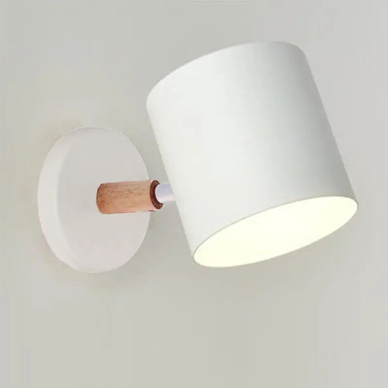 Nordic Macaron Cylinder Rotatable 1-Light Wall Sconce Lamps Cuvalon