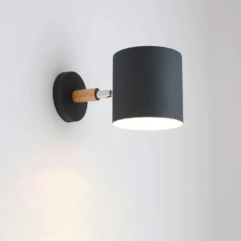 Nordic Macaron Cylinder Rotatable 1-Light Wall Sconce Lamps Cuvalon