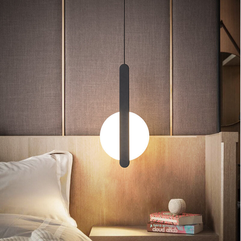 Modern Minimalist Metal Round Shape 1-Light LED Pendant Light Cuvalon