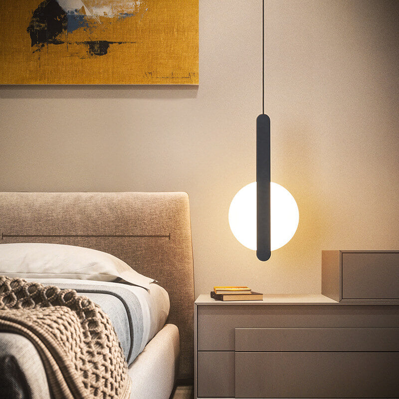 Modern Minimalist Metal Round Shape 1-Light LED Pendant Light Cuvalon