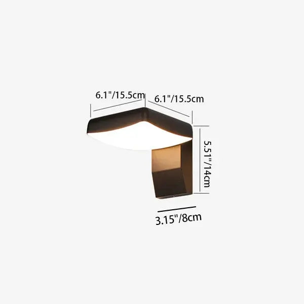 Modern Minimalist Waterproof Rotatable Aluminum PC Square Round LED Wall Sconce Lamp For Outdoor Patio Cuvalon