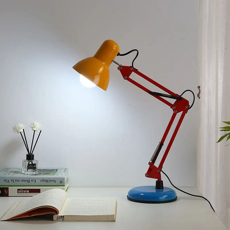 Modern Simplicity Memphis Iron Half Circle 1-Light Table Lamp For Study Cuvalon