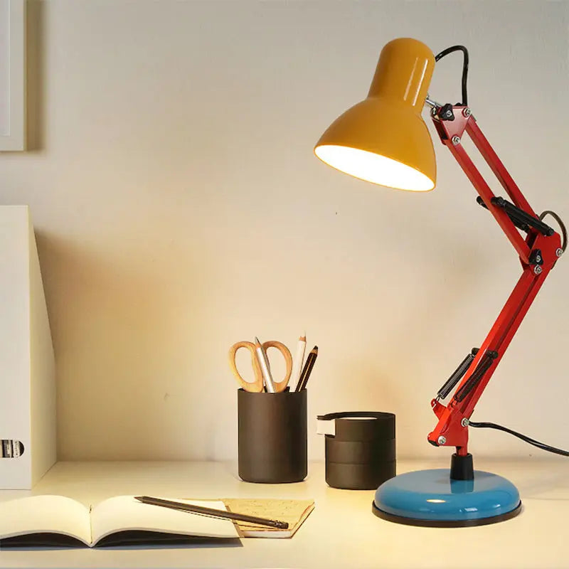 Modern Simplicity Memphis Iron Half Circle 1-Light Table Lamp For Study Cuvalon