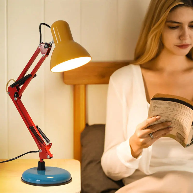 Modern Simplicity Memphis Iron Half Circle 1-Light Table Lamp For Study Cuvalon