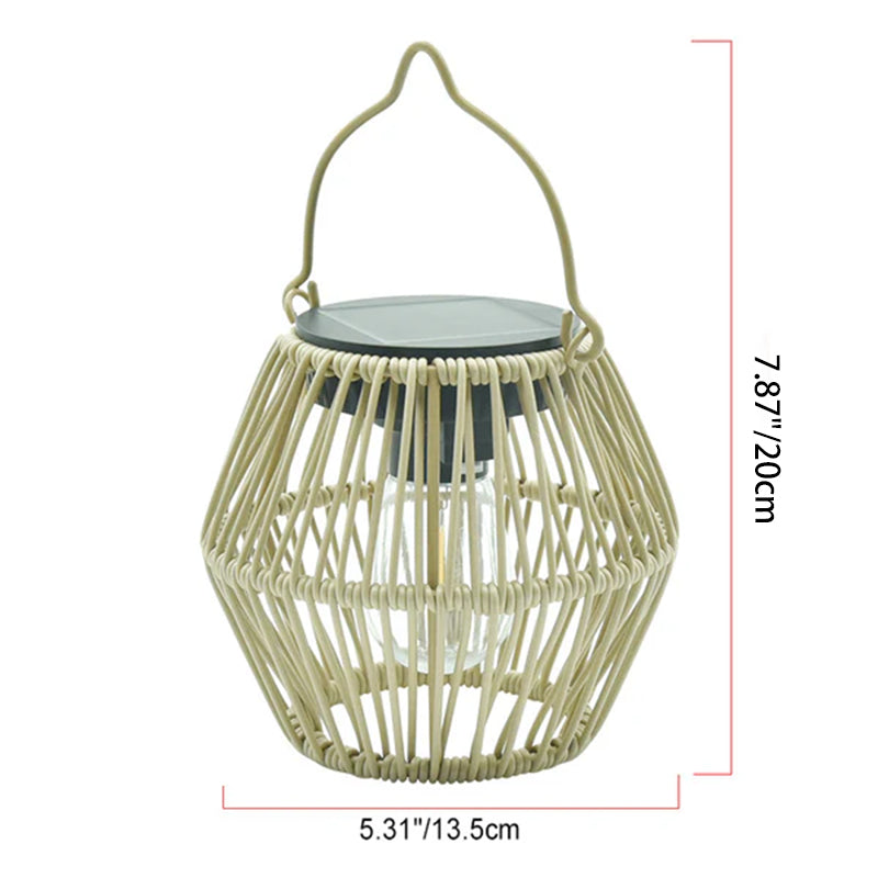 Modern Minimalist Solar Waterproof Lantern Oval ABS Hardware LED Outdoor Light For Garden Cuvalon
