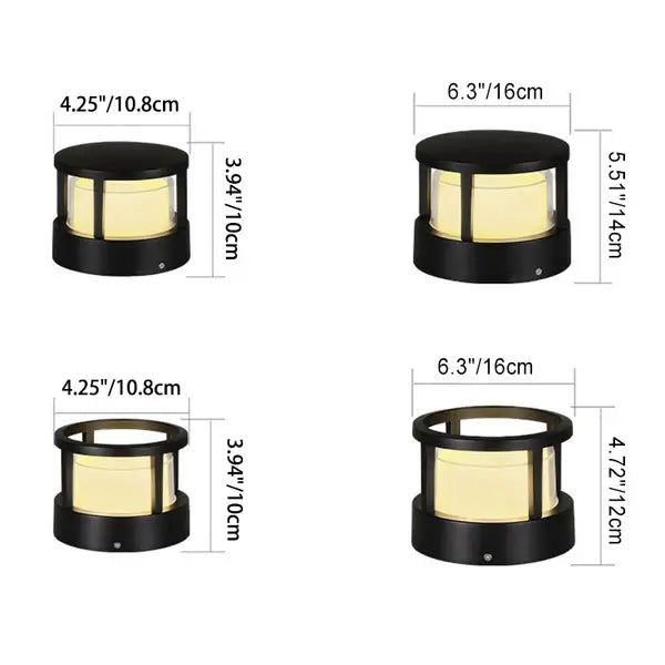 Industrial Waterproof Aluminum Cylinder LED Outdoor Lawn Landscape Light Cuvalon