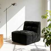 Modern Minimalist Chenille Compression Sofa - Frame-Free High Resilience Foam Portable Couch In Single & Loveseat Options For Living Room Cuvalon