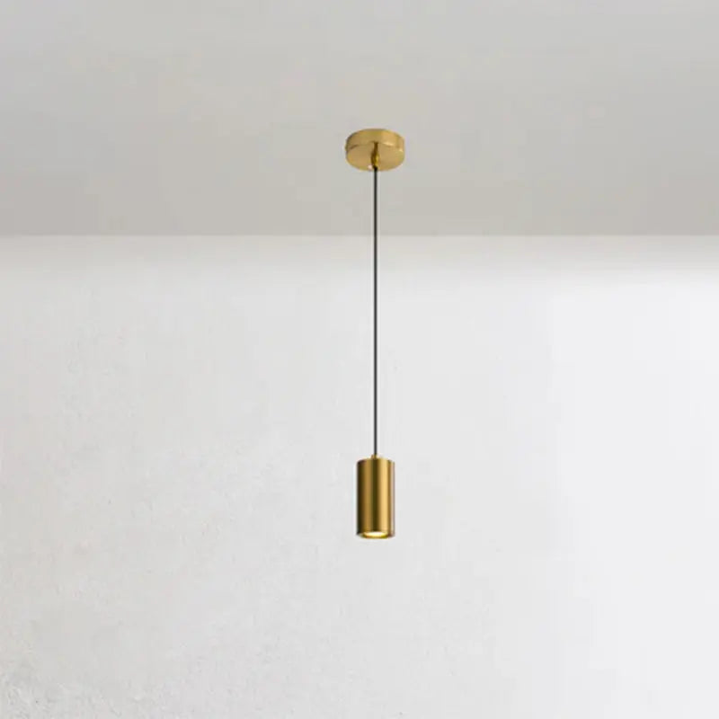 Nordic Minimalist Column Iron Mini 1-Light Pendant Light Cuvalon