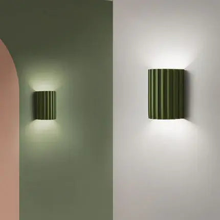 Contemporary Nordic Resin Tiles 2-Light Wall Sconce Lamp For Bedroom Cuvalon