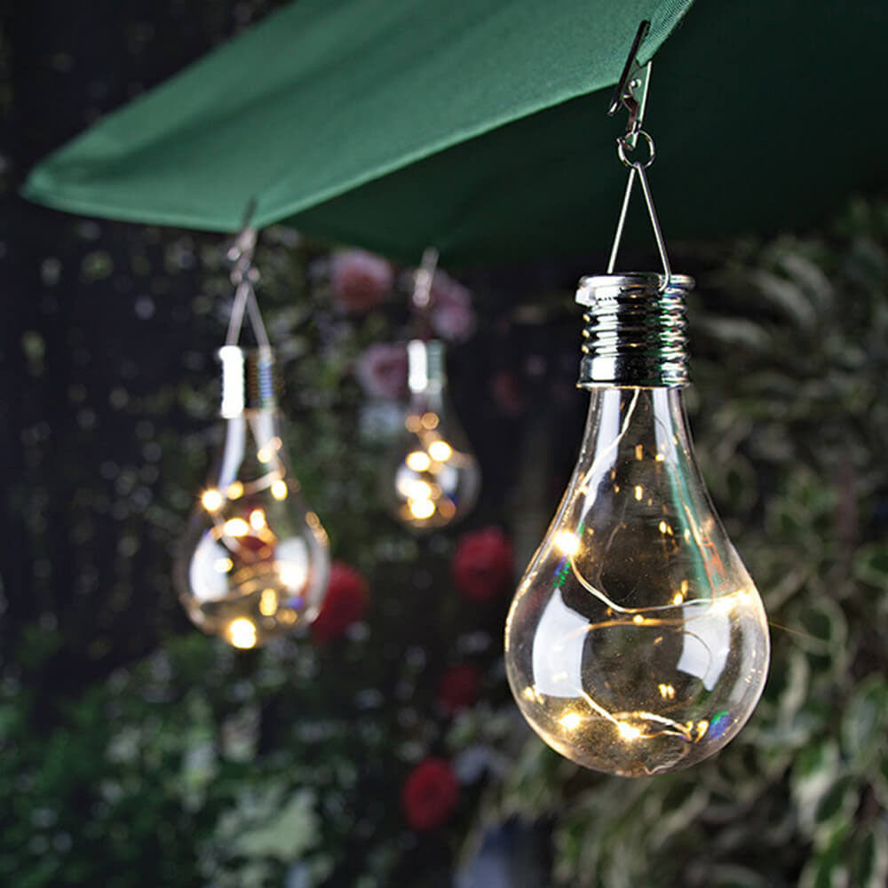 Creative Color Bulbs Plastic Solar LED Outdoor Hanging Light Cuvalon