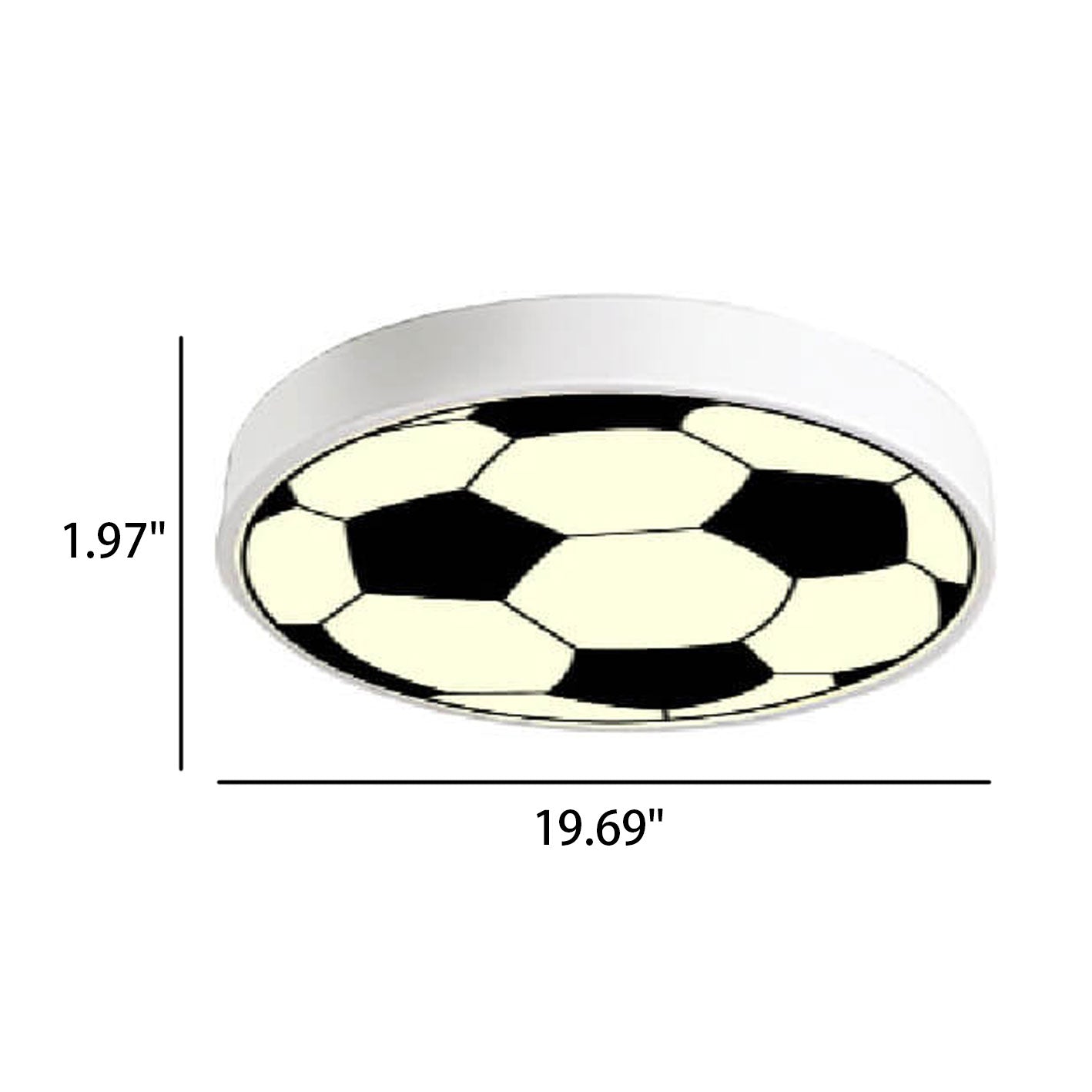 Cartoon Creative Round Football LED Kids Flush Mount Ceiling Light Cuvalon