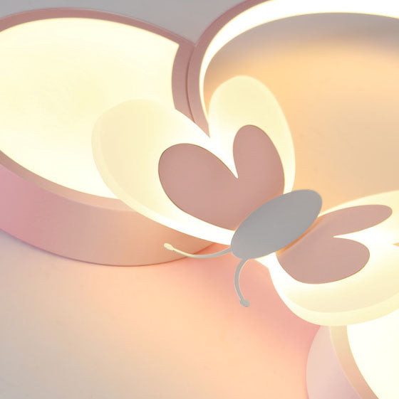 Modern Creative Minimalist Wrought Iron Cartoon Mouse LED Flush Mount Ceiling Light Cuvalon