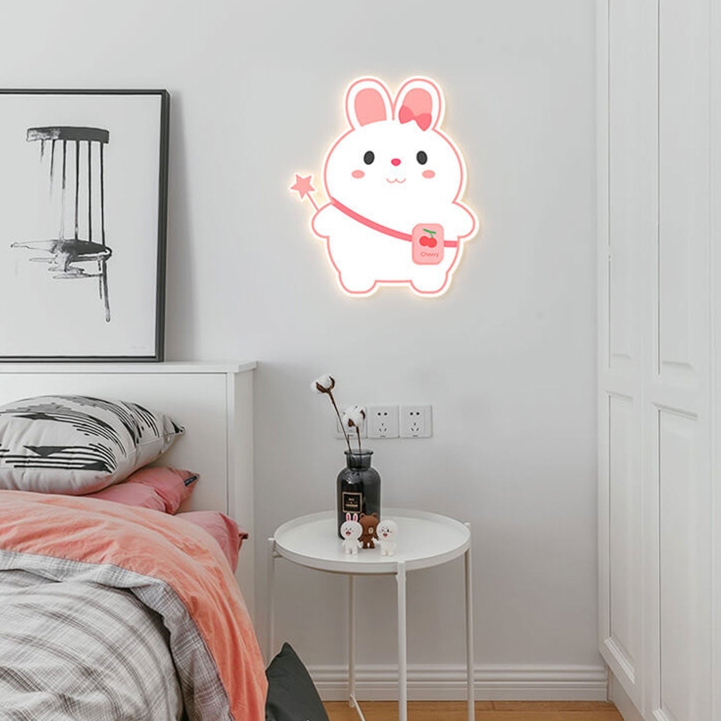 Creative Cartoon Rabbit Unicorn Kids LED Wall Sconce Lamp Cuvalon