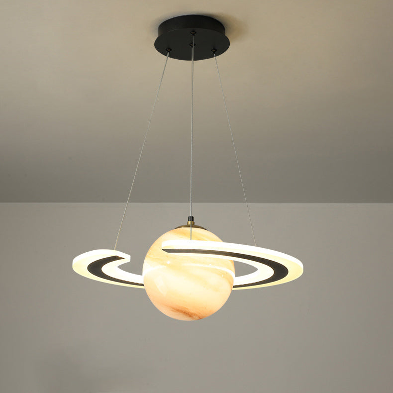 Modern Creative Space Planet Circle Kids LED Chandelier Cuvalon