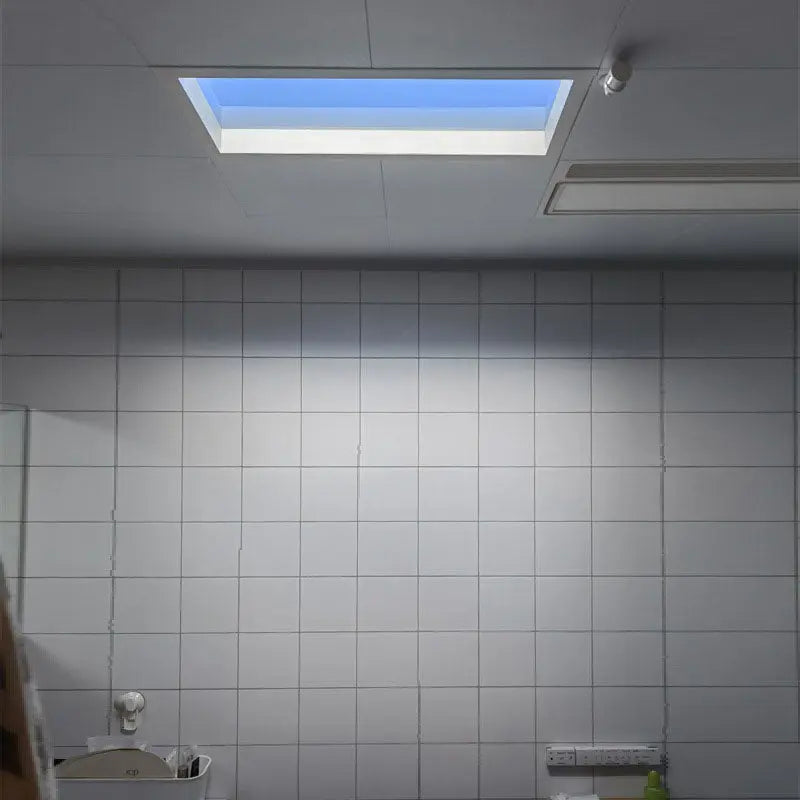 Modern Minimalist Smart Blue Sky Metal LED Flush Mount Ceiling Light for Living Room Cuvalon