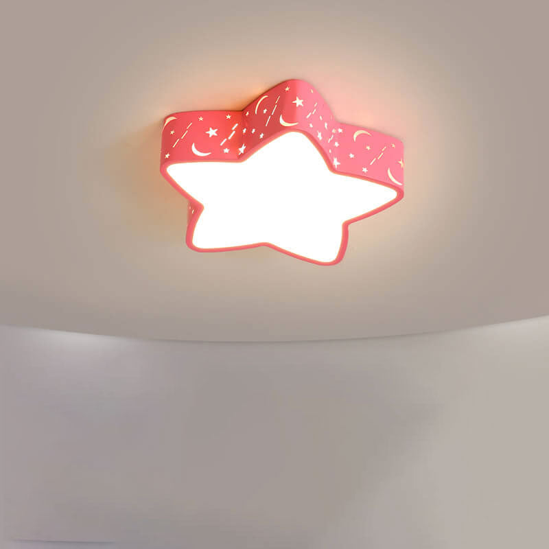 Cartoon Creative Star Shape LED Flush Mount Ceiling Light Cuvalon