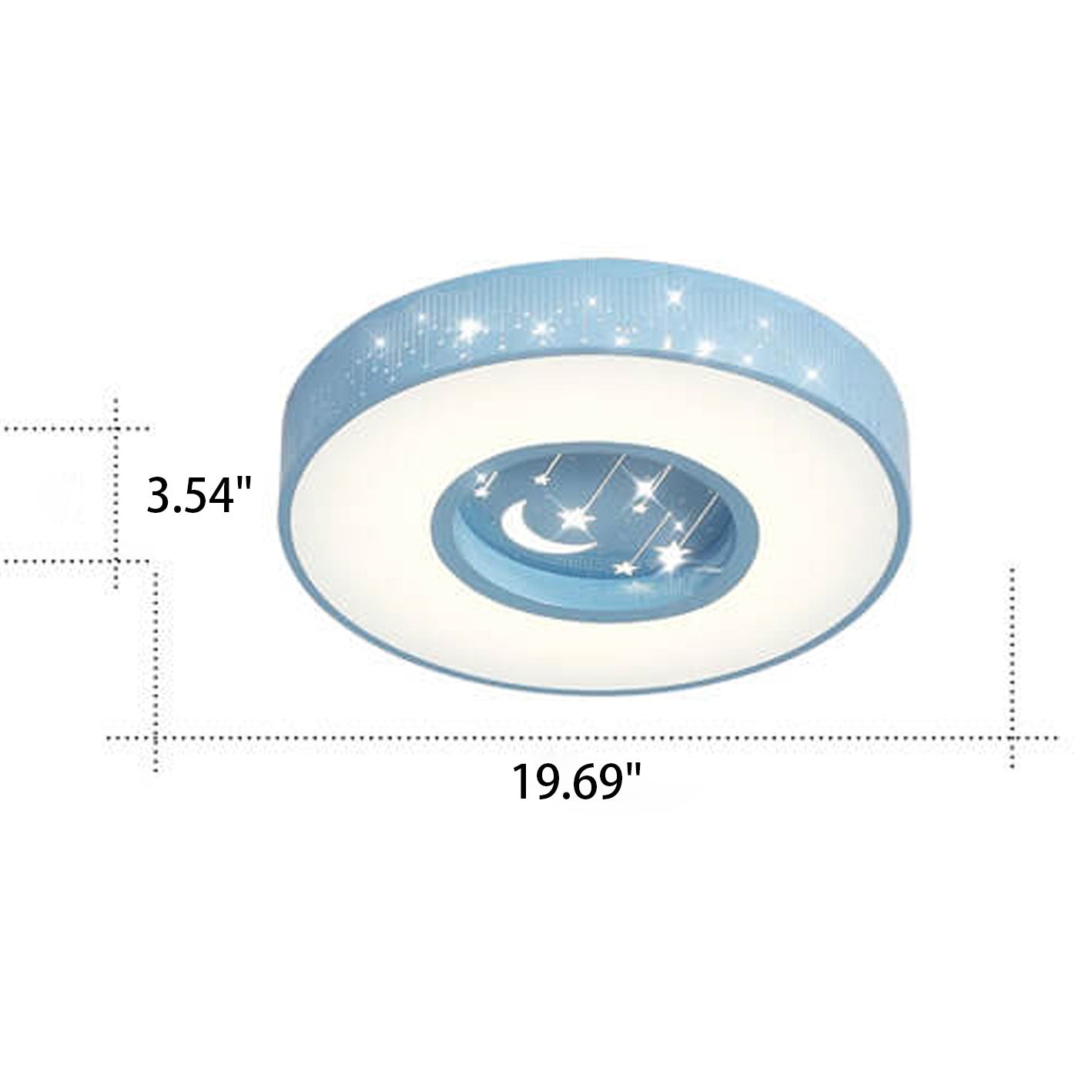 Modern Minimalist Starry Sky Round Children's LED Flush Mount Ceiling Light Cuvalon