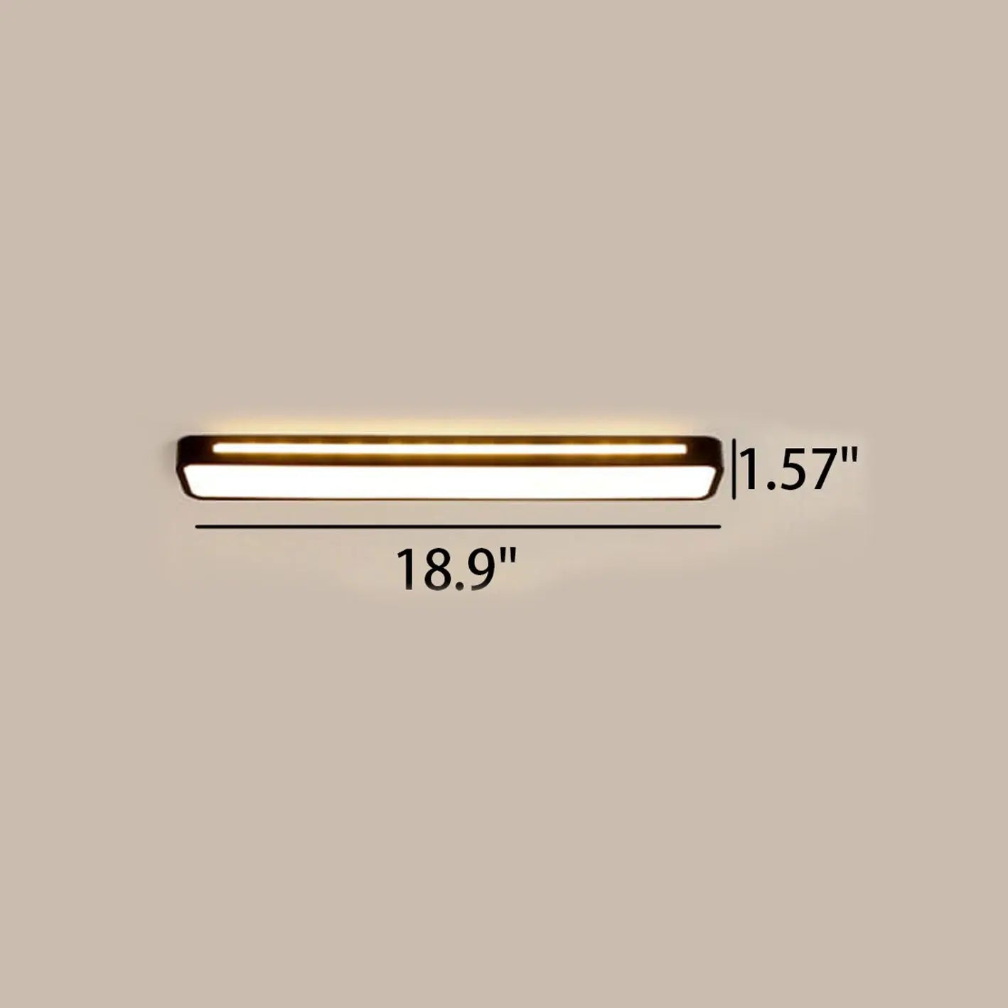 Nordic Minimalist Long LED Flush Mount Ceiling Light Cuvalon