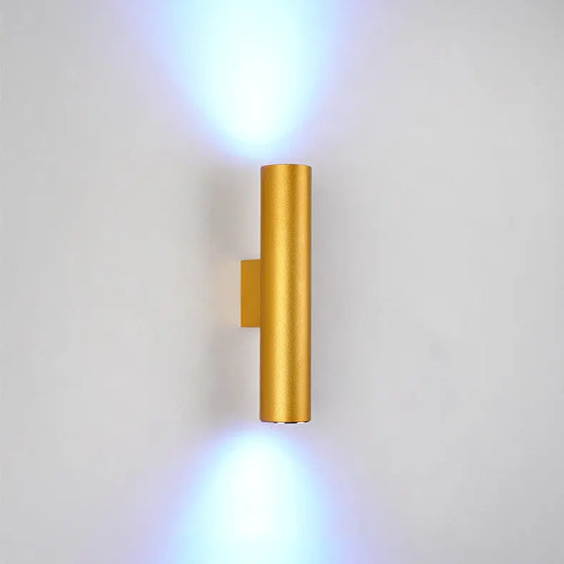Simple Aluminum Cylindrical 2-Light Wall Sconce Lamp Cuvalon